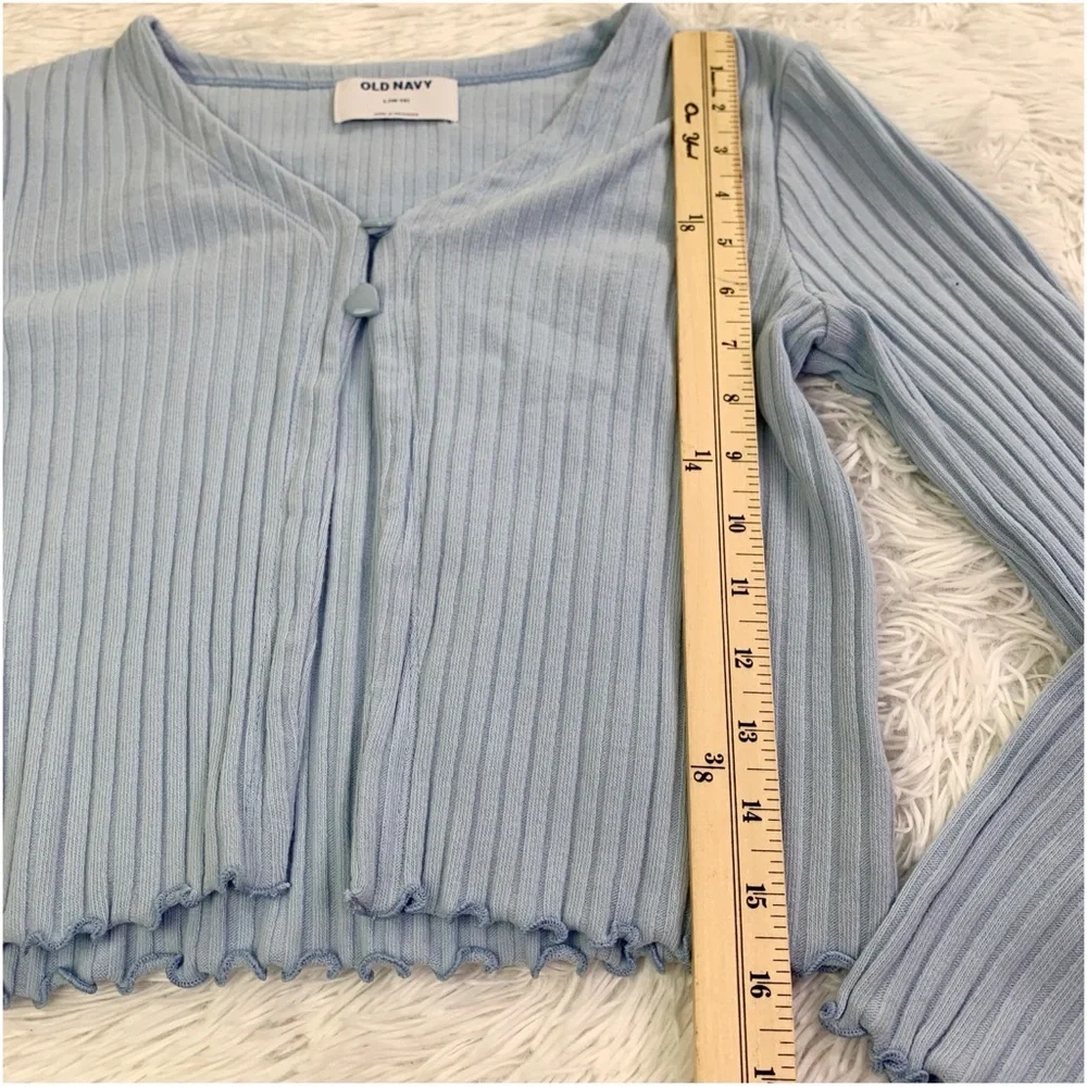 Old Navy Light‎ Blue long sleeve Ribbed Cardigan V neck
